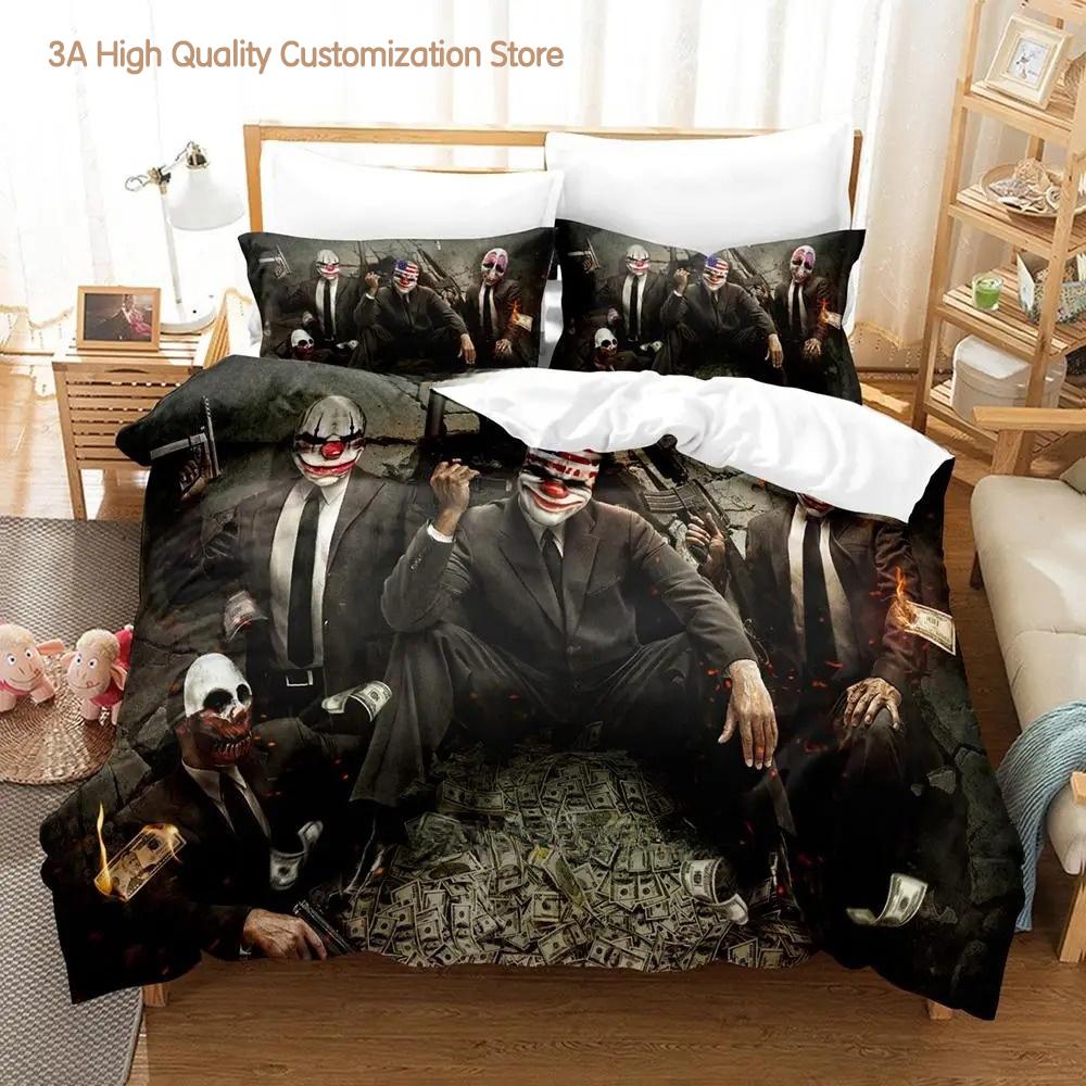 Game Payday Bedding Set Single Twin Full Queen King Size Bed Set Adult Boys Bedroom Duvetcover Sets Hip Hop Clown Anime Bed 135x200cm
Game Payday Bedding Set Single Twin Full Queen King Size Bed Set Adult Boys Bedroom Duvetcover Sets Hip Hop Clown Anime Bed 135x200cm