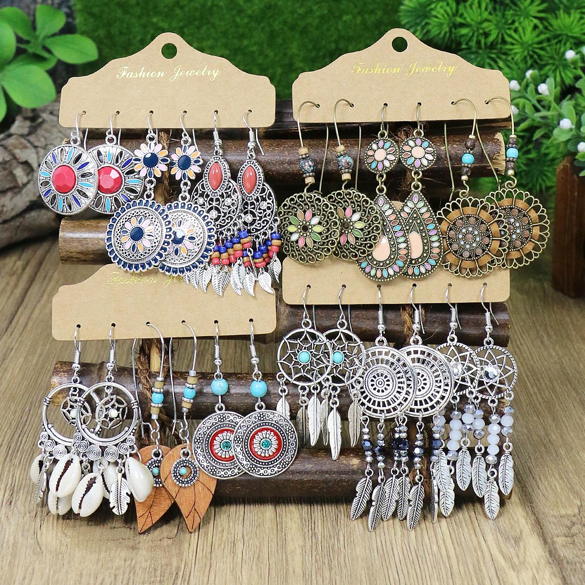 Набор бохо висячих серег для женщин, девушек, влюбленных, винтажный стиль, с кисточками/ракушками/листьями, для вечеринок, декор для подарков
Набор бохо висячих серег для женщин, девушек, влюбленных, винтажный стиль, с кисточками/ракушками/листьями, для вечеринок, декор для подарков