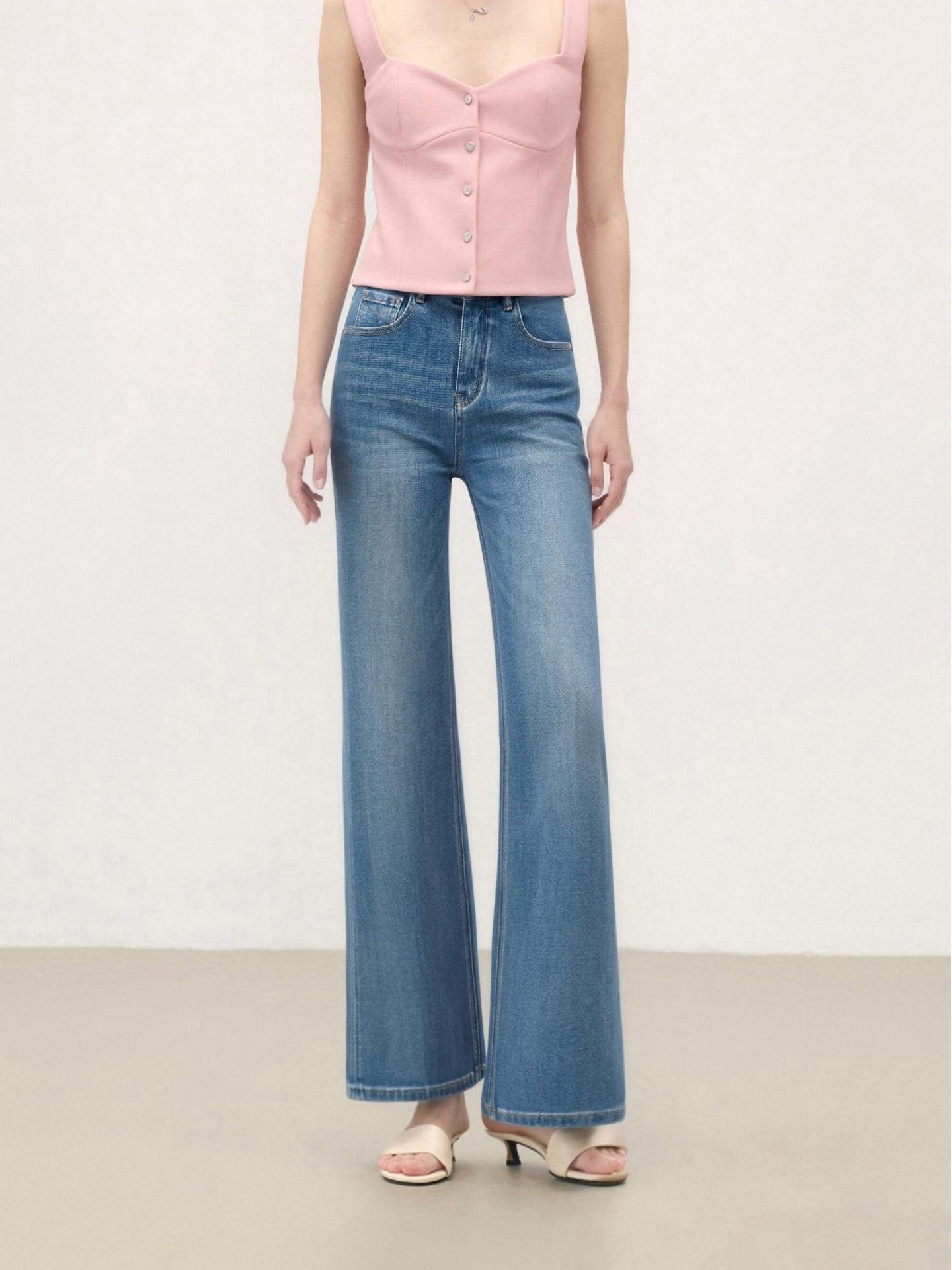 Women s High-Waisted Micro-Flare Jeans, Slimming Stretch, Straight Leg, Korean Style, Versatile, 2026 Spring Arrival M
Women s High-Waisted Micro-Flare Jeans, Slimming Stretch, Straight Leg, Korean Style, Versatile, 2026 Spring Arrival M