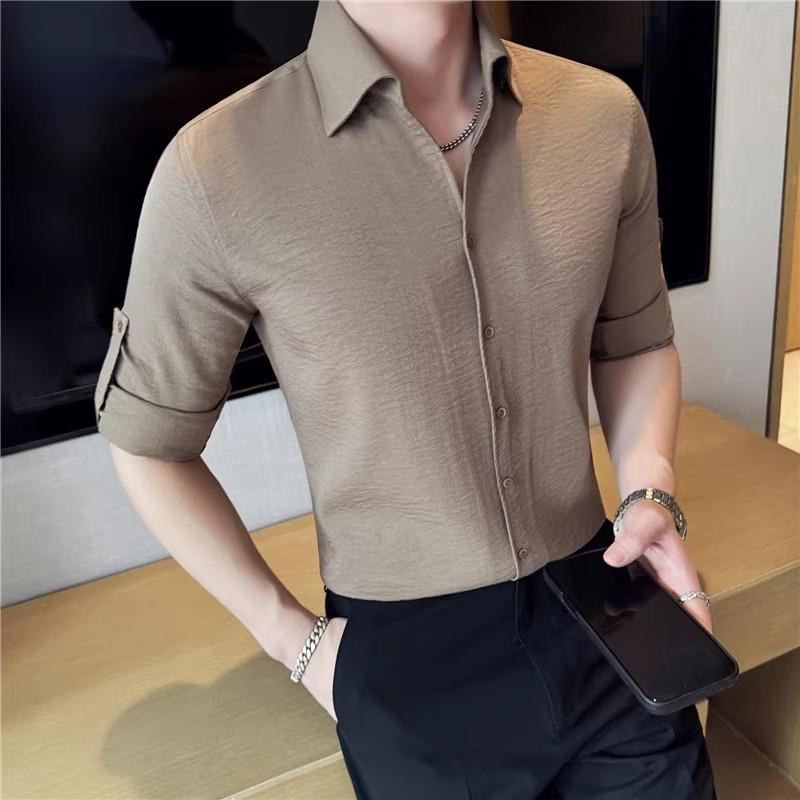 Весна Лето Тонкие повседневные рубашки Мужская мода Slim Fit Однотонные рубашки с длинным рукавом Смарт-повседневная рубашка Мужская однобортная блузка M
Весна Лето Тонкие повседневные рубашки Мужская мода Slim Fit Однотонные рубашки с длинным рукавом Смарт-повседневная рубашка Мужская однобортная блузка M