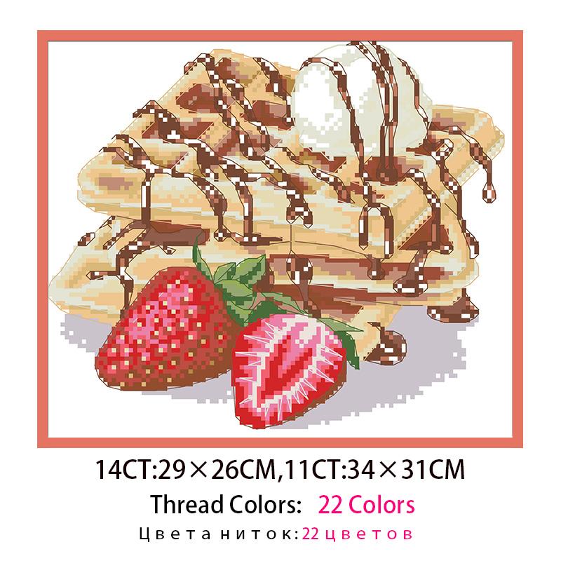 Strawberry Cake Cross Stitch Pattern Kits Unprinted Canvas 11CT 14CT Diy Embroidery Paintings Set Handmade Needlework Home Decor 14CT Blank Canvas белый
Strawberry Cake Cross Stitch Pattern Kits Unprinted Canvas 11CT 14CT Diy Embroidery Paintings Set Handmade Needlework Home Decor 14CT Blank Canvas белый