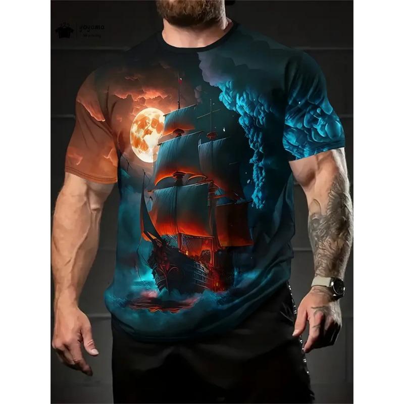 3D Print Night Sky Sea T-Shirt For Men Ghost Ship Pattern Tees Summer Fashion Street Short Sleeve Tops Loose Round Neck T Shirts 6XL
3D Print Night Sky Sea T-Shirt For Men Ghost Ship Pattern Tees Summer Fashion Street Short Sleeve Tops Loose Round Neck T Shirts 6XL