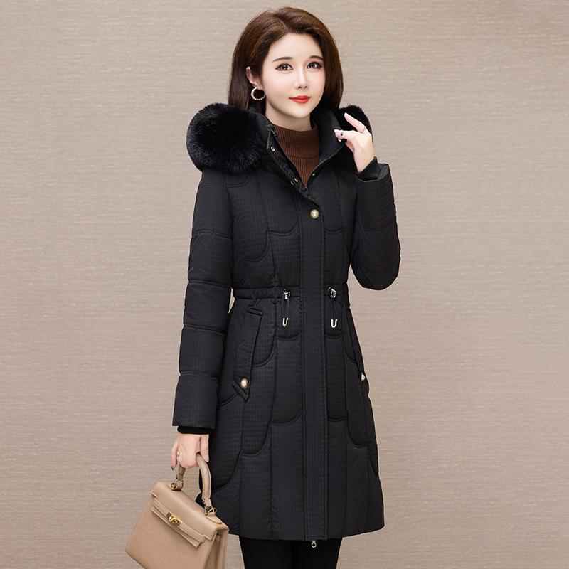 Женская одежда средней и длинной длины с хлопковой набивкой, приталенная и тонкая для зимы, большой меховой воротник, съемный капюшон, куртка с хлопковой набивкой, куртка с хлопковой набивкой. L80-50 kg чёрный
Женская одежда средней и длинной длины с хлопковой набивкой, приталенная и тонкая для зимы, большой меховой воротник, съемный капюшон, куртка с хлопковой набивкой, куртка с хлопковой набивкой. L80-50 kg чёрный