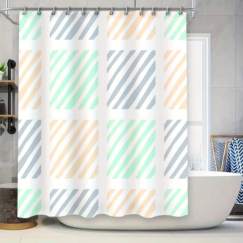 Modern Bath Shower Curtain Striped Waterproof Decorative Plastic Rod Pocket Hook White Mint Blue Gray Beige Yellow Stripe Patter W60H190(CM)-1 Pcs
Modern Bath Shower Curtain Striped Waterproof Decorative Plastic Rod Pocket Hook White Mint Blue Gray Beige Yellow Stripe Patter W60H190(CM)-1 Pcs