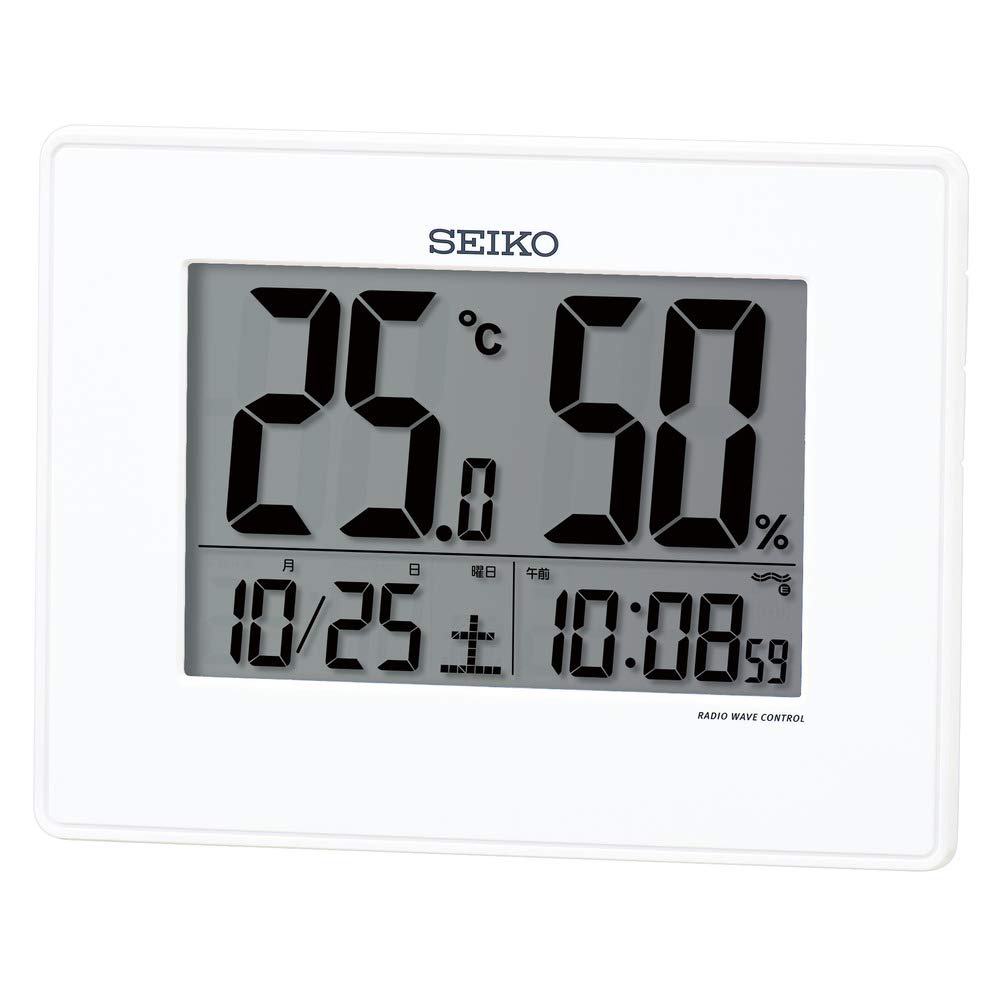 Seiko Clock Desk Alarm Wall Temperature and Humidity x x Model SQ798W Clock, Clock, Clock, Radio-Controlled, Digital, Calendar, Display, White,
Seiko Clock Desk Alarm Wall Temperature and Humidity x x Model SQ798W Clock, Clock, Clock, Radio-Controlled, Digital, Calendar, Display, White,