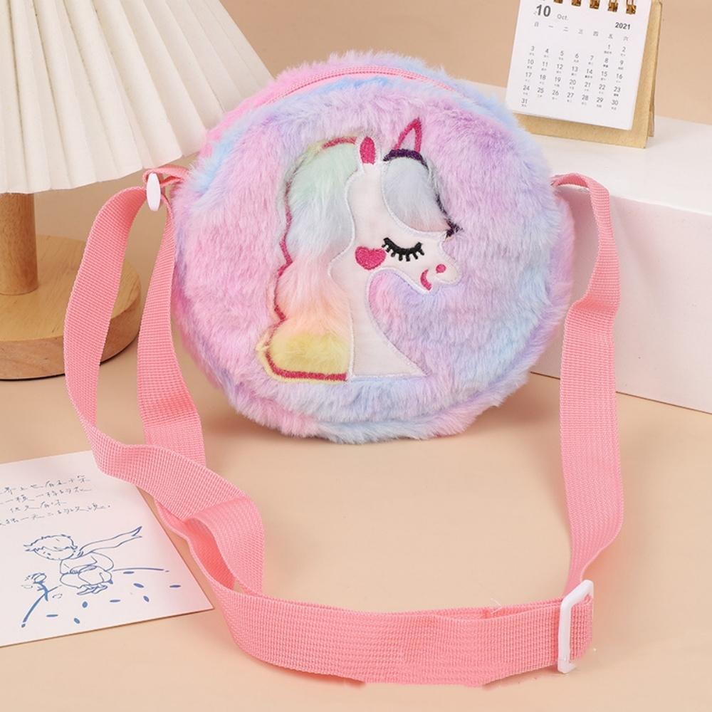 Cute Unicorn Round Kids Plush Bag Adjustable Strap Cartoon Crossbody Storage Bag for Children Shoulder Bag Colorful Small Purse
Cute Unicorn Round Kids Plush Bag Adjustable Strap Cartoon Crossbody Storage Bag for Children Shoulder Bag Colorful Small Purse