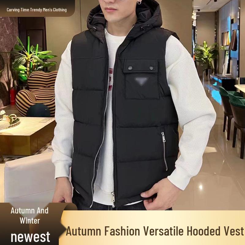 Men s Hooded Down Vest - Warm, Trendy Nylon Outerwear for Autumn and Winter XXL чорний
Men s Hooded Down Vest - Warm, Trendy Nylon Outerwear for Autumn and Winter XXL чорний