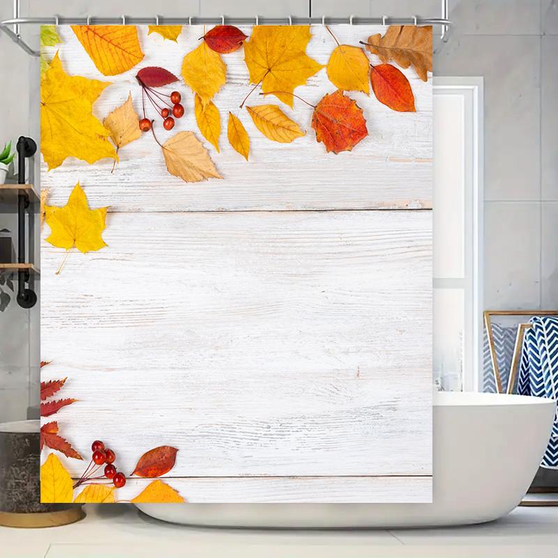 Autumn Leaves Shower Curtain Waterproof Home Decor Bathroom Window Privacy Screen White Plank Background Leaf Print 72 X 84 Inch W60H190(CM)-1 Pcs
Autumn Leaves Shower Curtain Waterproof Home Decor Bathroom Window Privacy Screen White Plank Background Leaf Print 72 X 84 Inch W60H190(CM)-1 Pcs