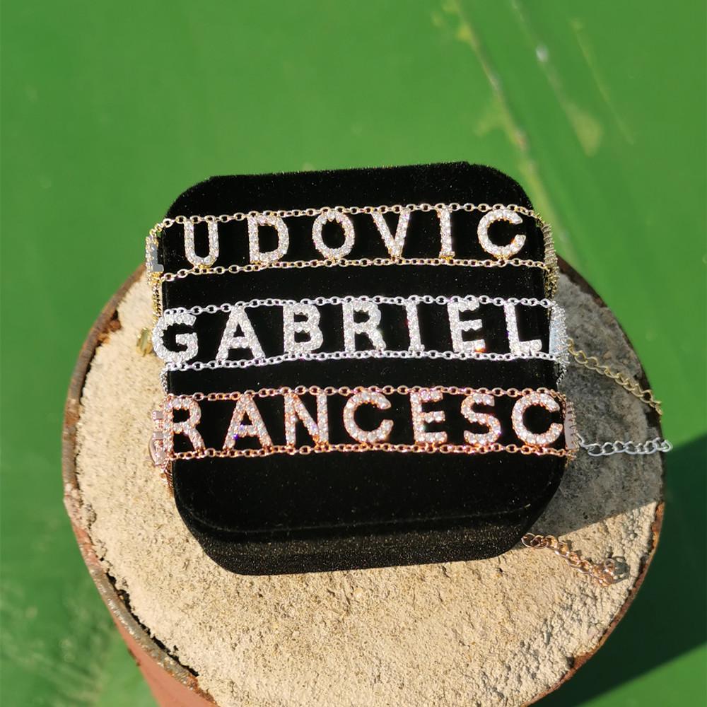 Новый браслет с буквами из циркона 9 мм, женский браслет с именем по индивидуальному заказу, индивидуальный браслет в стиле хип-хоп с двойной цепочкой, золото 
Новый браслет с буквами из циркона 9 мм, женский браслет с именем по индивидуальному заказу, индивидуальный браслет в стиле хип-хоп с двойной цепочкой, золото