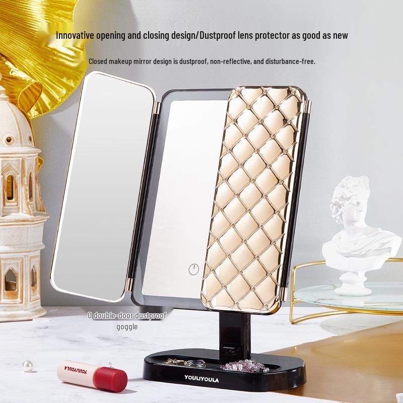Yuri Yura LED Touch Makeup Mirror with Adjustable Brightness, HD Reflection, and Folding Design
Yuri Yura LED Touch Makeup Mirror with Adjustable Brightness, HD Reflection, and Folding Design