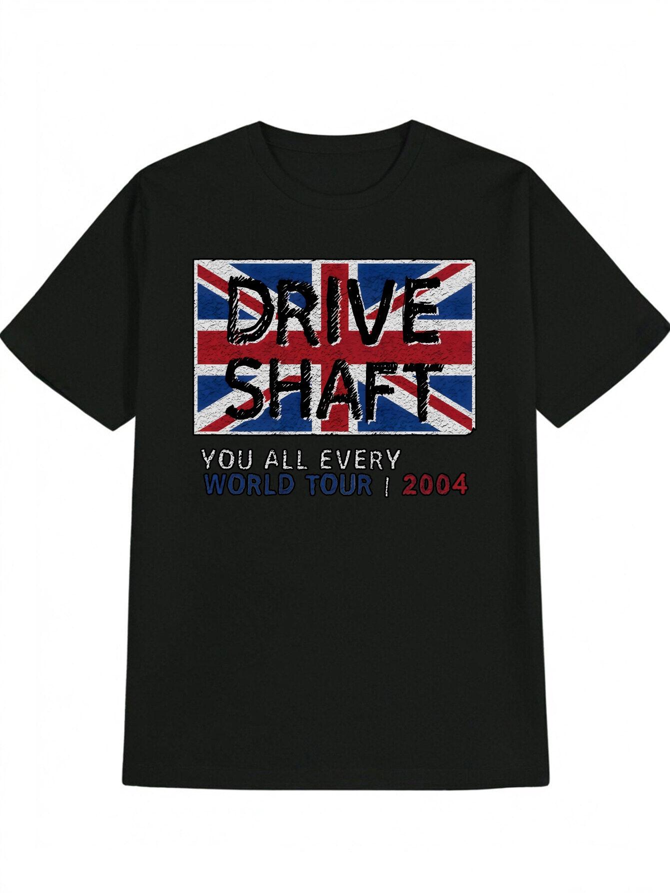 Casual Short Sleeve T-shirt - British Flag & DRIVE SHAFT Print S
Casual Short Sleeve T-shirt - British Flag & DRIVE SHAFT Print S
