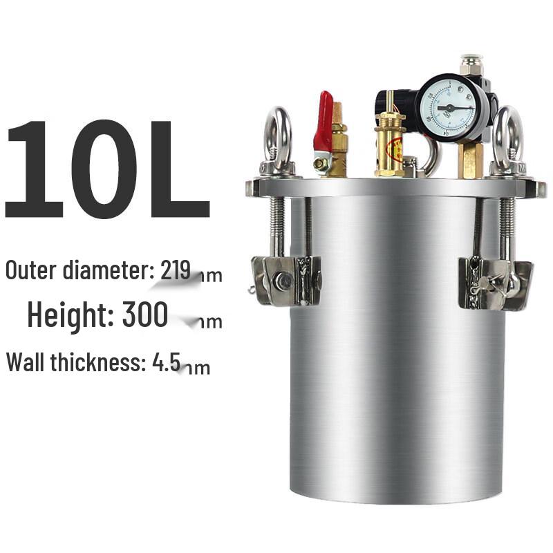 10L 304 Stainless Steel Pressure Tank for Dispensing Machines
10L 304 Stainless Steel Pressure Tank for Dispensing Machines
