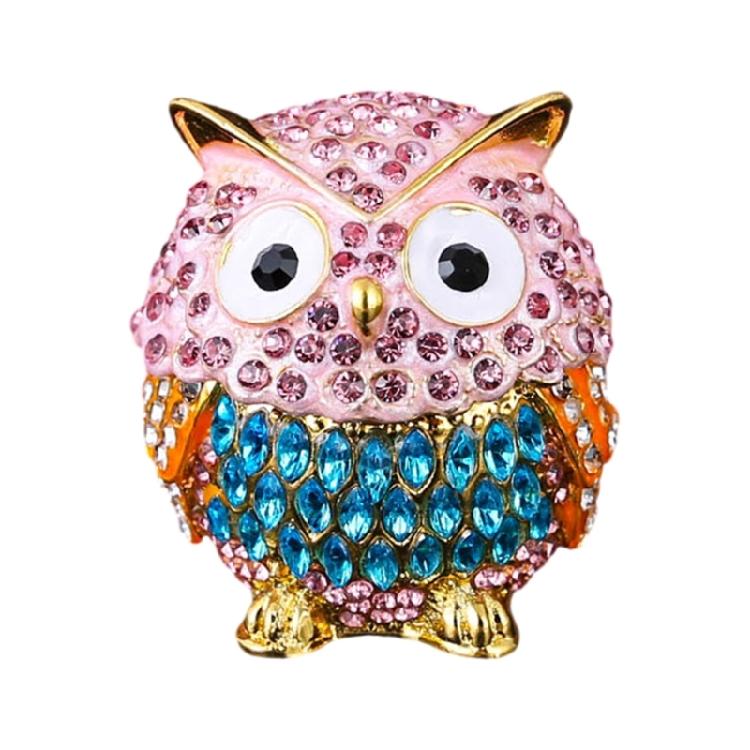 Owl Shaped Jewelry Case Diamonds Pattern Metal Storage Container for Bracelet Organization 1
Owl Shaped Jewelry Case Diamonds Pattern Metal Storage Container for Bracelet Organization 1