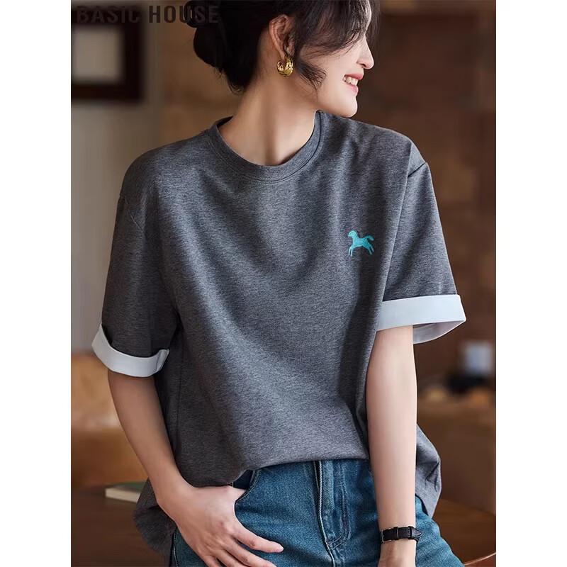 Basic House Women s Embroidered Short Sleeve T-Shirt One Size
Basic House Women s Embroidered Short Sleeve T-Shirt One Size