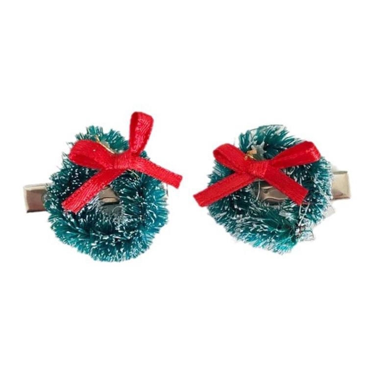 Christmas Hair Decoration Mini Holly Wreath Hair Clips Holiday Party Props Duckbill Clip Festival Decorative Barrettes 1 зелений
Christmas Hair Decoration Mini Holly Wreath Hair Clips Holiday Party Props Duckbill Clip Festival Decorative Barrettes 1 зелений