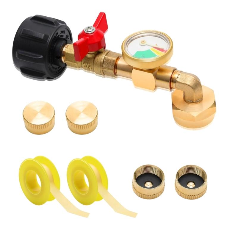 Practical Propanes Grills Adapter Quick Connecting Fitting with Pressure Gauge Metal Propanes Grills Fitting for Cooking 1
Practical Propanes Grills Adapter Quick Connecting Fitting with Pressure Gauge Metal Propanes Grills Fitting for Cooking 1