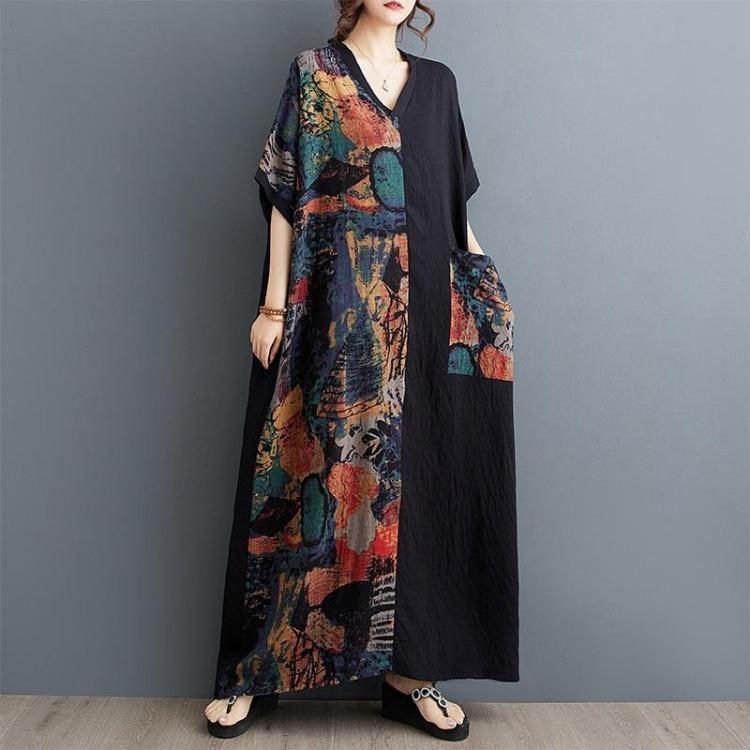 Vintage Plus Size Casual Summer Dress for Women Loose Long Maxi Short Sleeve New In Dresses
Vintage Plus Size Casual Summer Dress for Women Loose Long Maxi Short Sleeve New In Dresses
