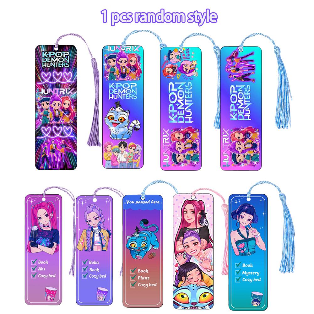 Kpop Demon Hunters Huntrix Cartoon Bookmarks with Tassels Anime Rumi Mira Zoey Reading Bookmark Stationery for Page Markers
Kpop Demon Hunters Huntrix Cartoon Bookmarks with Tassels Anime Rumi Mira Zoey Reading Bookmark Stationery for Page Markers