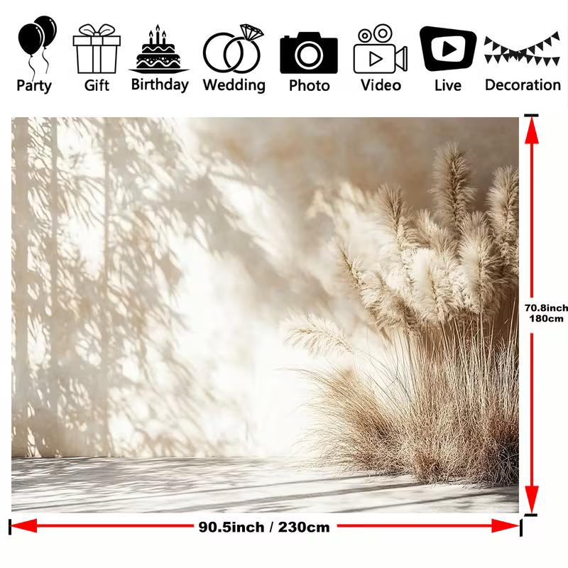 2D Flat Printing Pampas Grass Background Cloth for Rustic Events & Shoots 47.2x31.5inch/120*80cm
2D Flat Printing Pampas Grass Background Cloth for Rustic Events & Shoots 47.2x31.5inch/120*80cm
