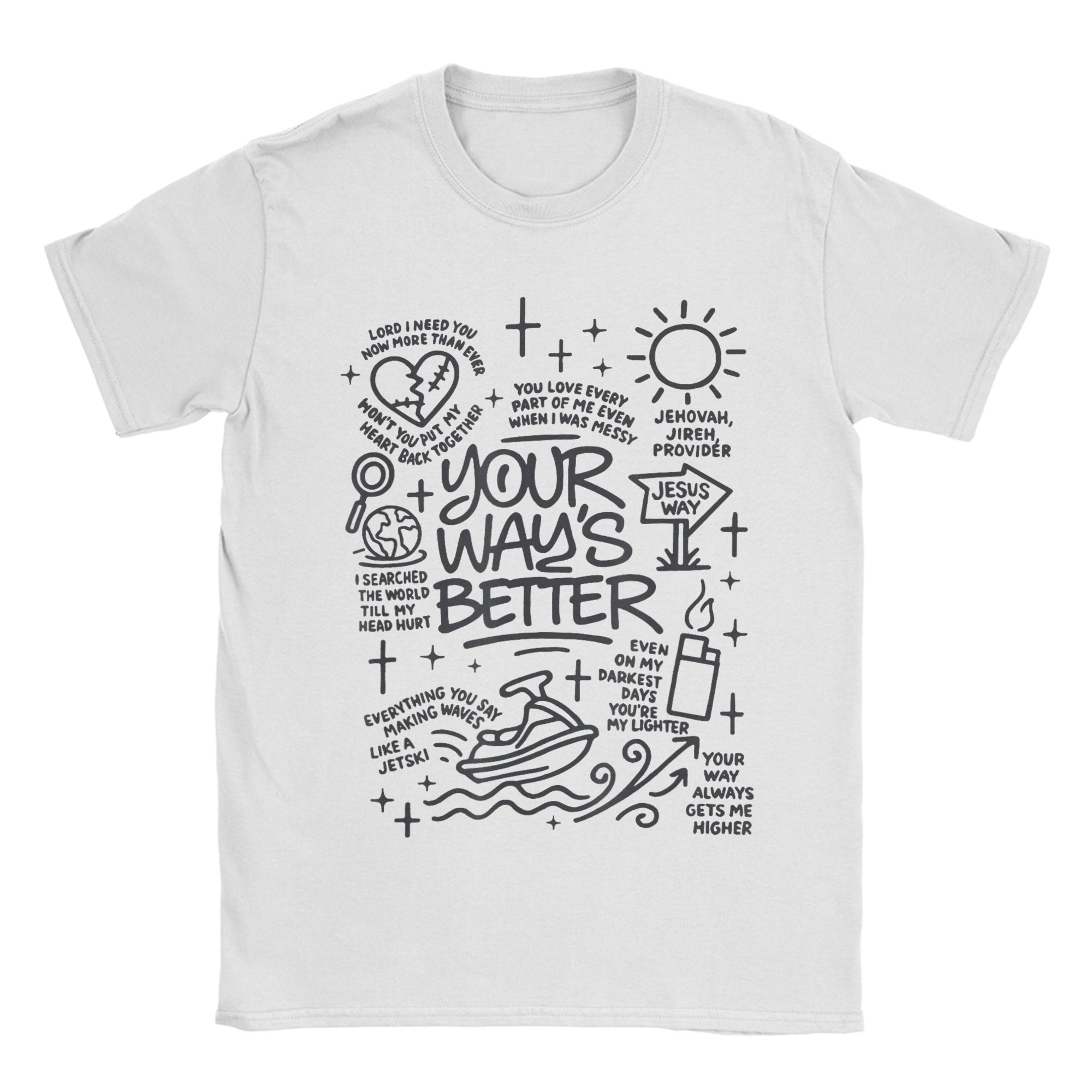 His Ways Better Christian Quote Jesus Faith Men T Shirts Vintage Tee Shirt Short Sleeve Crewneck TShirt Cotton Printed Tops 4XL
His Ways Better Christian Quote Jesus Faith Men T Shirts Vintage Tee Shirt Short Sleeve Crewneck TShirt Cotton Printed Tops 4XL