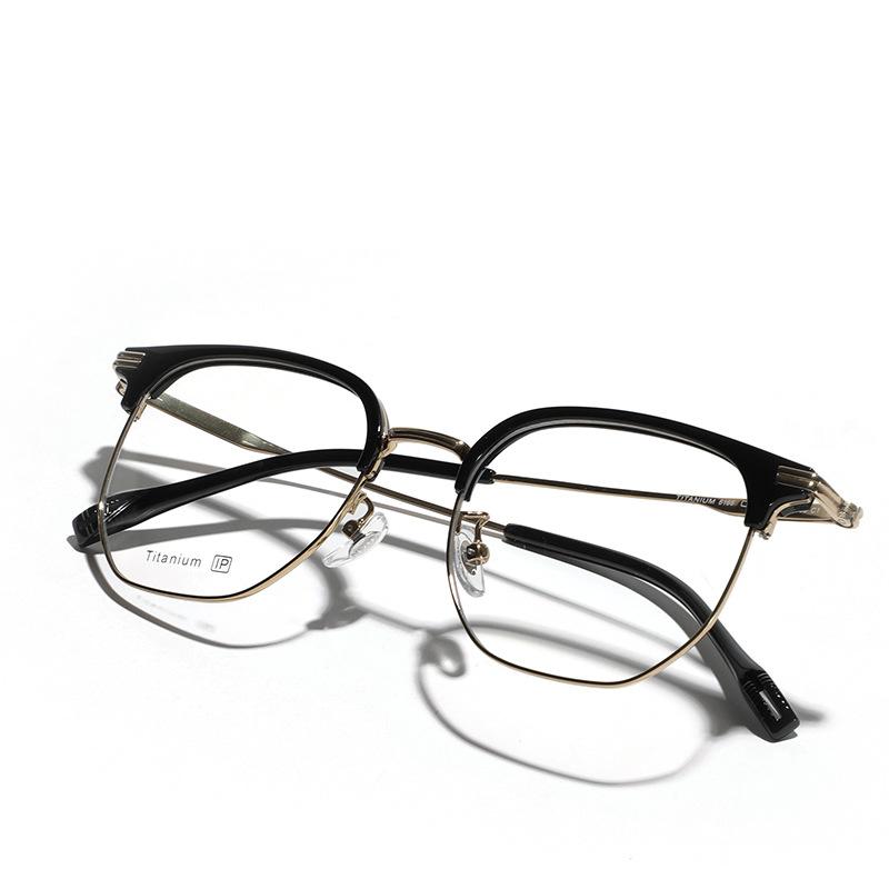 Retro Glasses Frame, Metal Titanium Eyebrow Mirror Frame, Men S And Women S Myopia Can Be Equipped With Flat Glasses
Retro Glasses Frame, Metal Titanium Eyebrow Mirror Frame, Men S And Women S Myopia Can Be Equipped With Flat Glasses