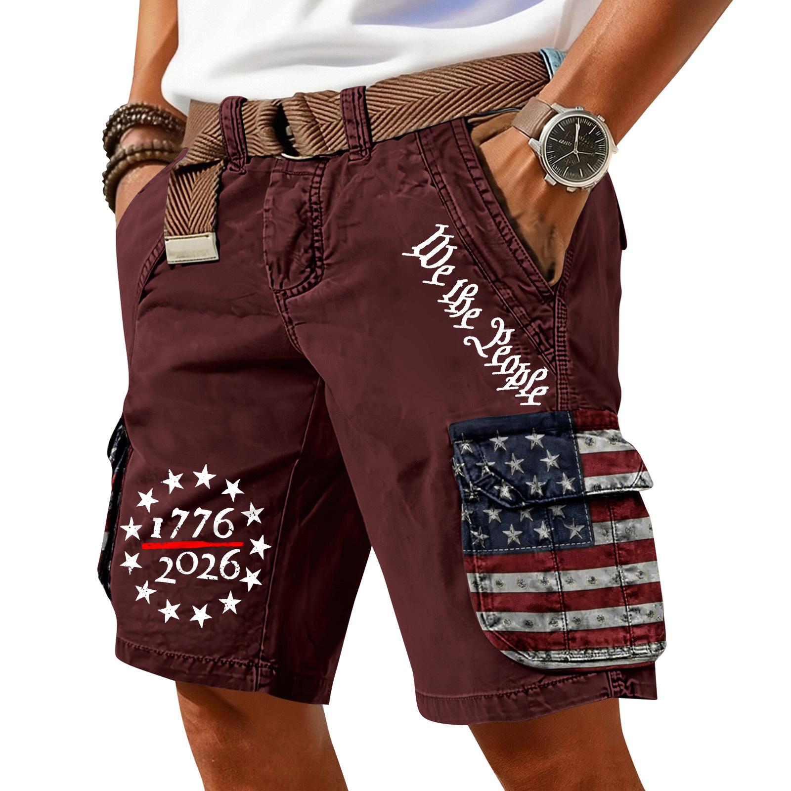 Men s Summer Printed Casual Multi-Pocket Cargo Shorts XL винний
Men s Summer Printed Casual Multi-Pocket Cargo Shorts XL винний