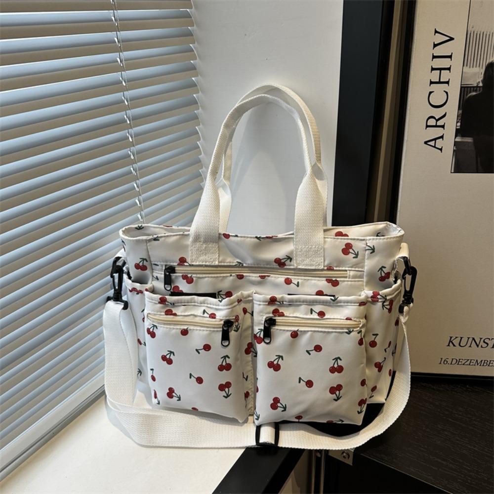Casual Large Capacity Tote Bag Cherry Print Adjustable Strap Crossbody Bag Waterproof Multi-Pocket Shopping Bag
Casual Large Capacity Tote Bag Cherry Print Adjustable Strap Crossbody Bag Waterproof Multi-Pocket Shopping Bag