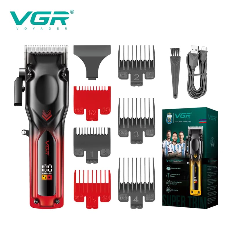 Original VGR V-656 Home Hair Clipper Gradient Color Oil Head Clipper High-end Hair Trimmer Electric Hair Clipper with LCD Intelligent Digital Display червоний
Original VGR V-656 Home Hair Clipper Gradient Color Oil Head Clipper High-end Hair Trimmer Electric Hair Clipper with LCD Intelligent Digital Display червоний