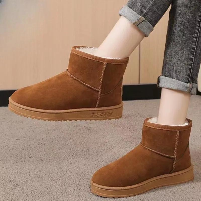 2024 модная женская обувь, женские ботинки без шнуровки, зимние однотонные плюшевые теплые удобные зимние ботинки с круглым носком на низком каблуке 
2024 модная женская обувь, женские ботинки без шнуровки, зимние однотонные плюшевые теплые удобные зимние ботинки с круглым носком на низком каблуке