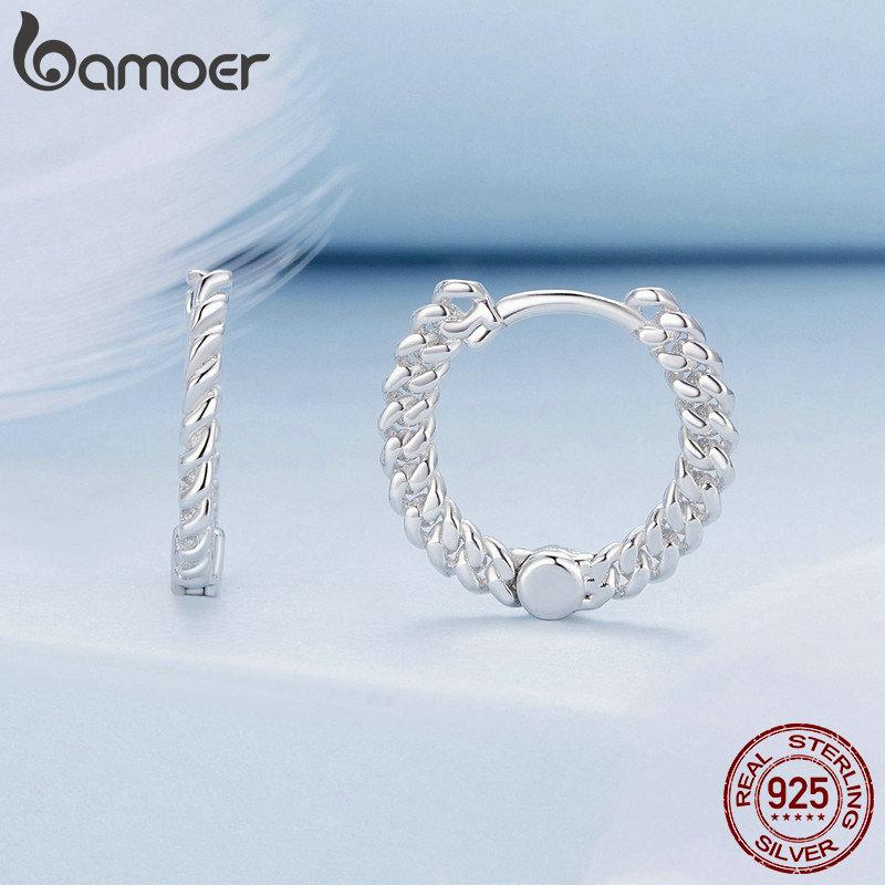 BAMOER из стерлингового серебра 925 пробы, простые витые пряжки для ушей, минималистичные серебряные серьги-кольца для женщин, оригинальный дизайн, изящные ювелирные изделия 925 silver
BAMOER из стерлингового серебра 925 пробы, простые витые пряжки для ушей, минималистичные серебряные серьги-кольца для женщин, оригинальный дизайн, изящные ювелирные изделия 925 silver