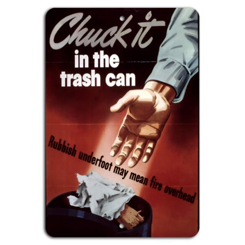 Chuck It Prevent Fires Use the Trash CanAluminumtin sign 20x30cm(7.8x11.8inch)
Chuck It Prevent Fires Use the Trash CanAluminumtin sign 20x30cm(7.8x11.8inch)