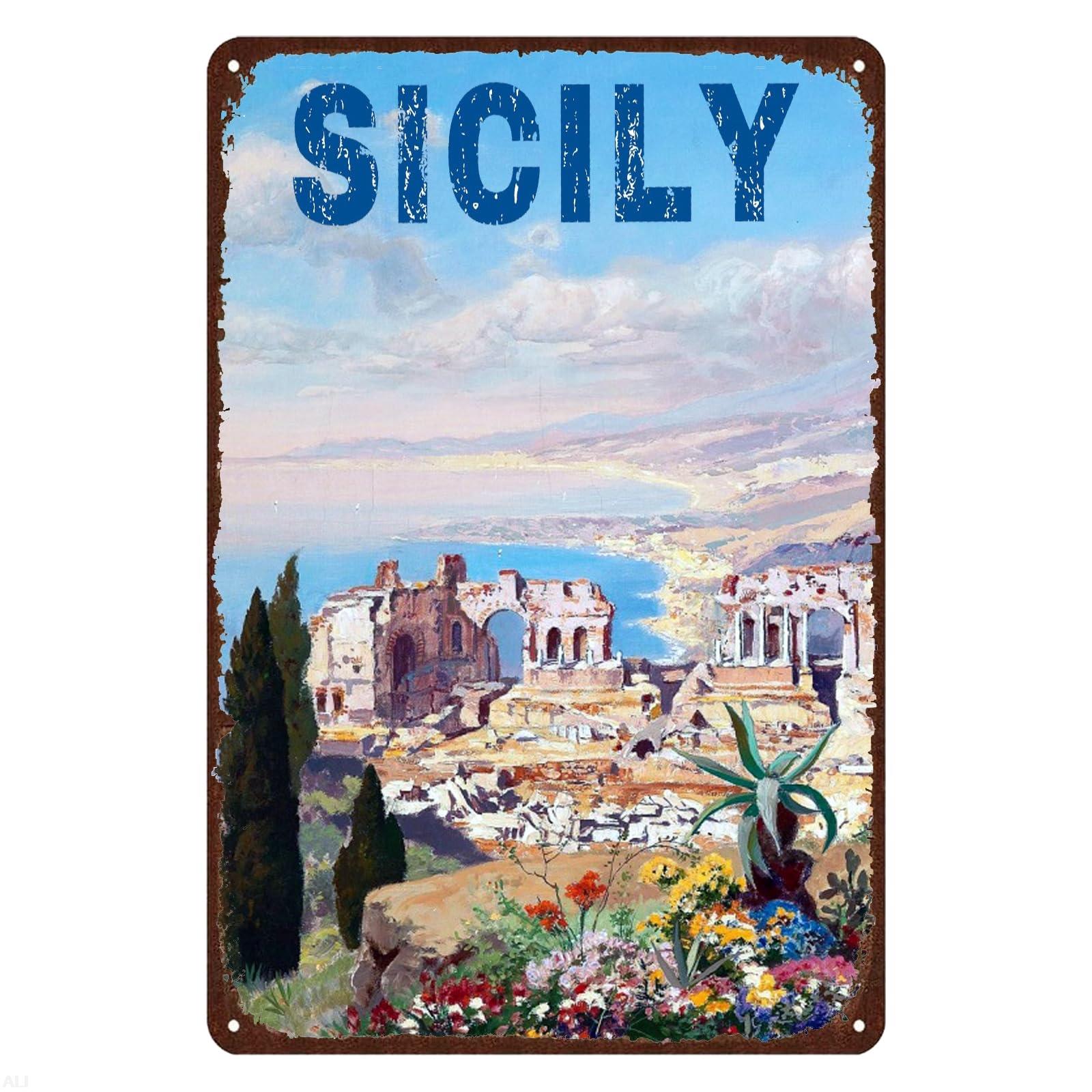 GYMSLAVE Vintage Metal Tin Sign Sicily Travel Poster Retro Tin Plaque,Garage Signs For Men Home Cafe Bedroom Gym Wall Decor 1 20x30cm(7.8x11.8inch)
GYMSLAVE Vintage Metal Tin Sign Sicily Travel Poster Retro Tin Plaque,Garage Signs For Men Home Cafe Bedroom Gym Wall Decor 1 20x30cm(7.8x11.8inch)