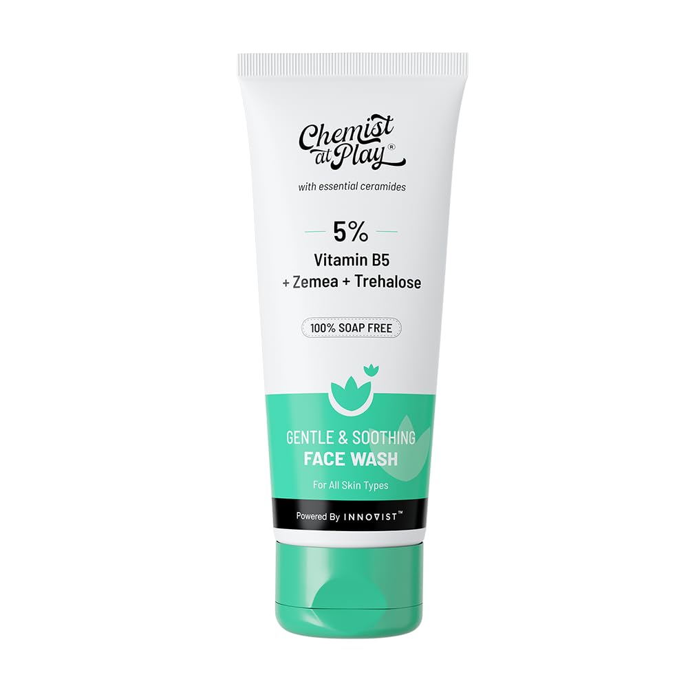 Chemist At Play Gentle & Soothing Facewash 75ml Pack of 1 | Soap & Fragrance-Free Cleanser For Sensitive Skin
Chemist At Play Gentle & Soothing Facewash 75ml Pack of 1 | Soap & Fragrance-Free Cleanser For Sensitive Skin