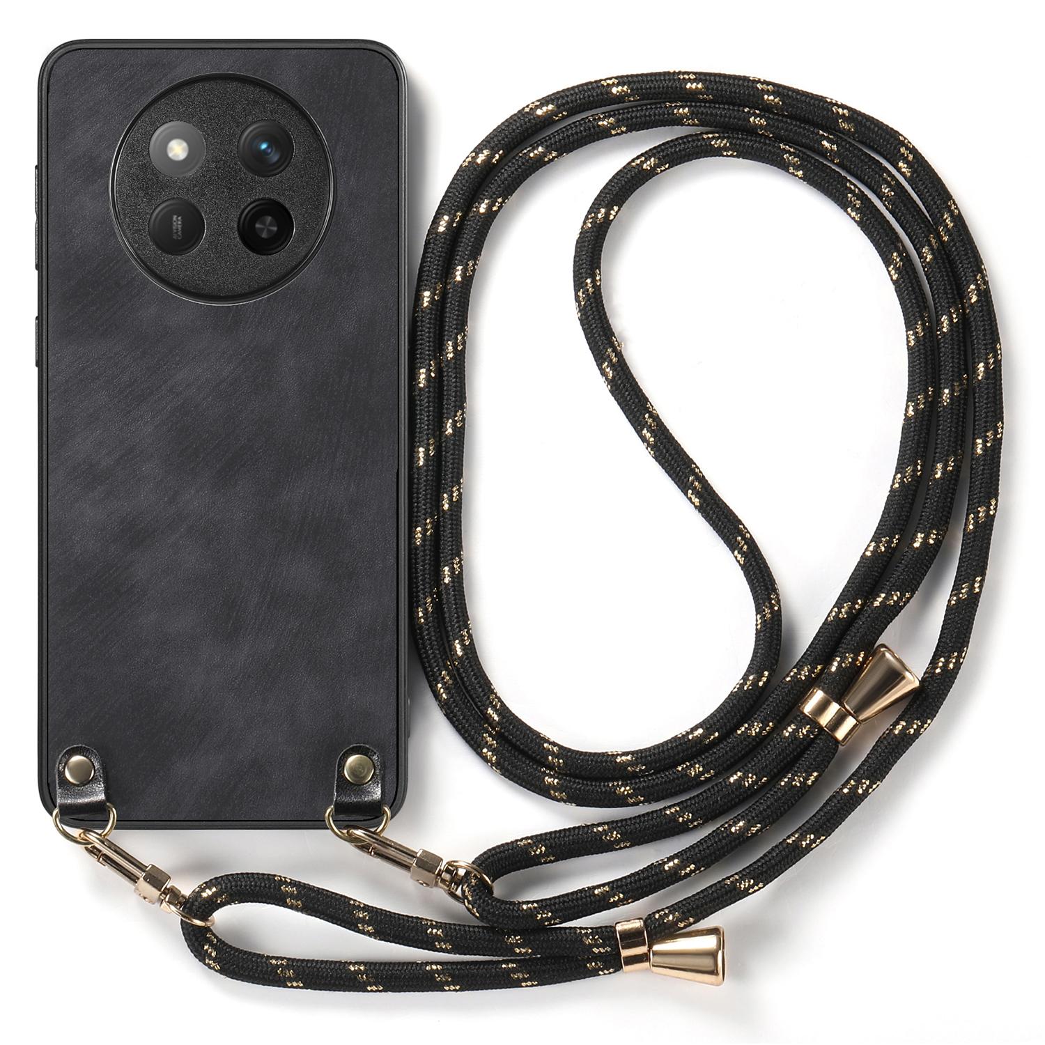 For Honor X60 Pro 5G Case Retro Texture Leather Coated PC+TPU Phone Cover with Hanging Rope Black
For Honor X60 Pro 5G Case Retro Texture Leather Coated PC+TPU Phone Cover with Hanging Rope Black