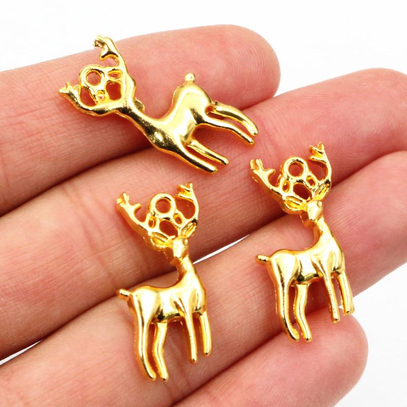 15pcs Charms Christmas Deer Sika 27x18mm Antique Bronze Silver Color Pendants Making DIY Handmade Tibetan Silver Color Jewelry золотой
15pcs Charms Christmas Deer Sika 27x18mm Antique Bronze Silver Color Pendants Making DIY Handmade Tibetan Silver Color Jewelry золотой