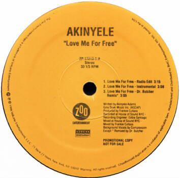12inch Record AKINYELE - Love Me For Free ZP172131 Zoo Entertainme 1996 US Rap & Hip-Hop/R&B Used
12inch Record AKINYELE - Love Me For Free ZP172131 Zoo Entertainme 1996 US Rap & Hip-Hop/R&B Used