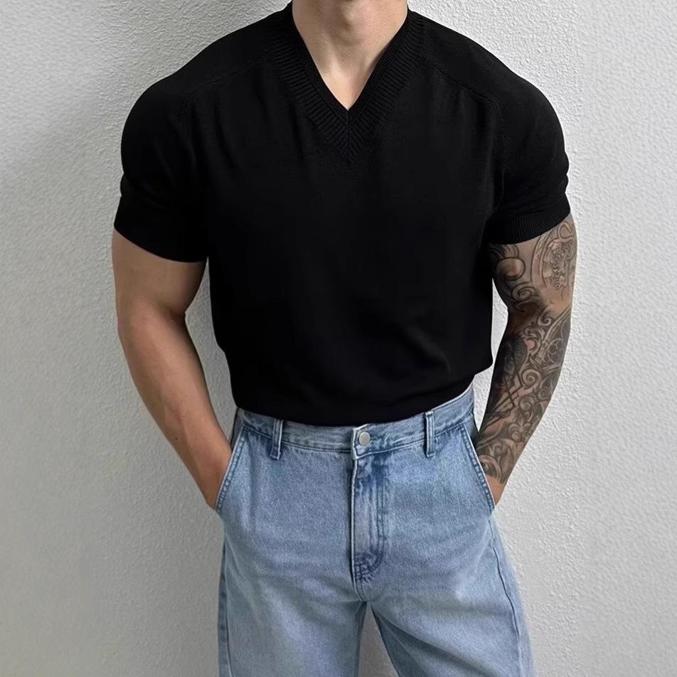 Мужская одежда, легкая трикотажная футболка с V-образным вырезом и короткими рукавами, однотонная, для отдыха, корейская популярная уличная одежда, ретро-трикотаж 3XL 3XL
Мужская одежда, легкая трикотажная футболка с V-образным вырезом и короткими рукавами, однотонная, для отдыха, корейская популярная уличная одежда, ретро-трикотаж 3XL 3XL