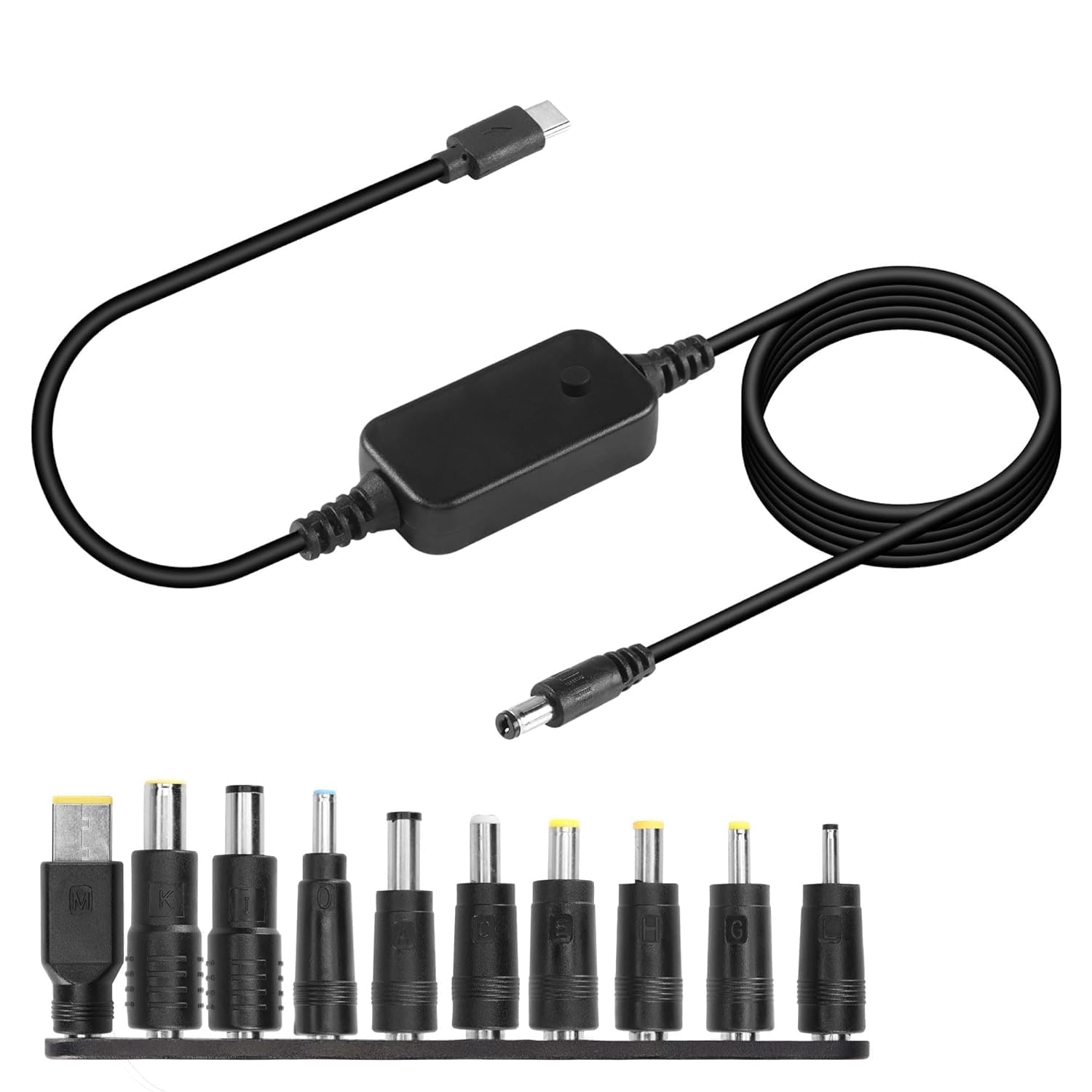 Кабель-адаптер CERRXIAN USB C - DC PD, 10-контактный разъем для кабеля питания постоянного тока, выходное регулируемое напряжение, кабель для быстрой зарядки PD (с чипсами) Type-C
Кабель-адаптер CERRXIAN USB C - DC PD, 10-контактный разъем для кабеля питания постоянного тока, выходное регулируемое напряжение, кабель для быстрой зарядки PD (с чипсами) Type-C