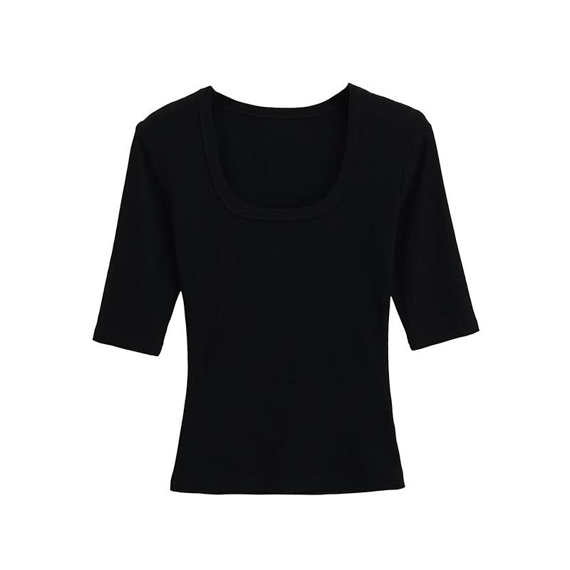 U-neck short-sleeved t-shirt women s spring summer 2026 new medium-sleeved slim-fitting inner cover Spice girl pure lust and thin half-sleeved top xl( 62.5-70kg ) чорний
U-neck short-sleeved t-shirt women s spring summer 2026 new medium-sleeved slim-fitting inner cover Spice girl pure lust and thin half-sleeved top xl( 62.5-70kg ) чорний