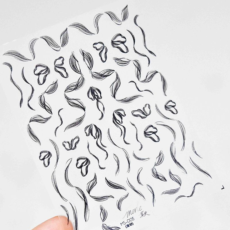 Black and White Ribbon Ribbon Nail Stickers Tomoni Cooperation Nail Stickers Japanese Style Transparent Color Stickers Decoration Black streamer 03
Black and White Ribbon Ribbon Nail Stickers Tomoni Cooperation Nail Stickers Japanese Style Transparent Color Stickers Decoration Black streamer 03