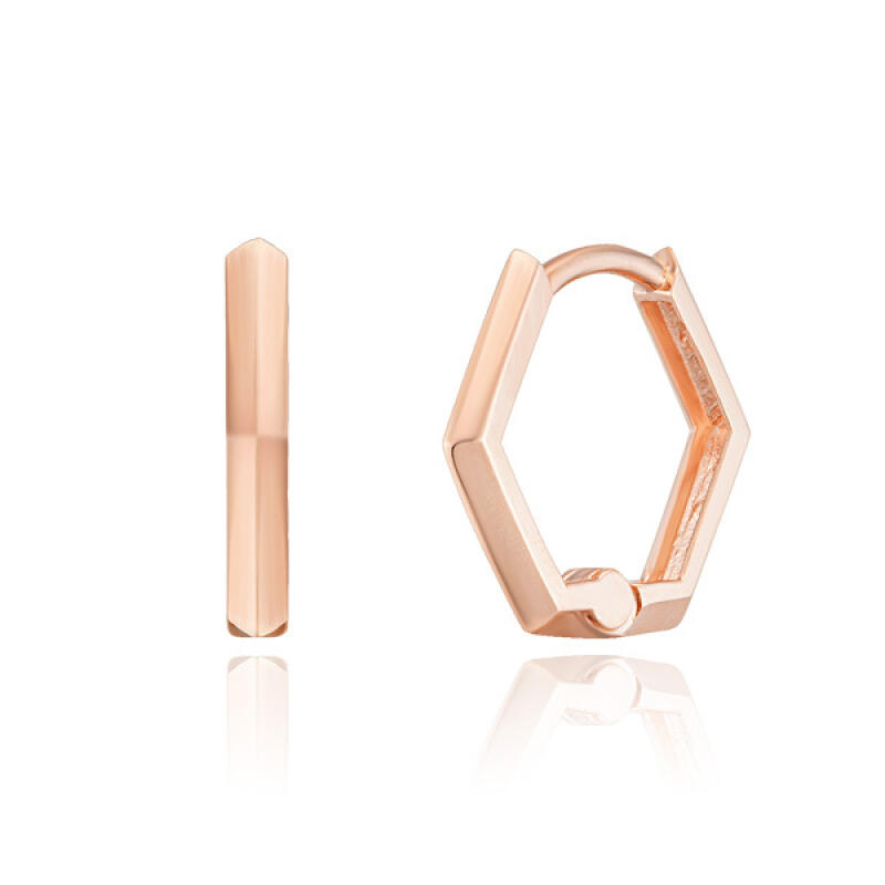 14K Gold Earrings One-Touch Ring Pentagram BE01010 Pink Gold
14K Gold Earrings One-Touch Ring Pentagram BE01010 Pink Gold