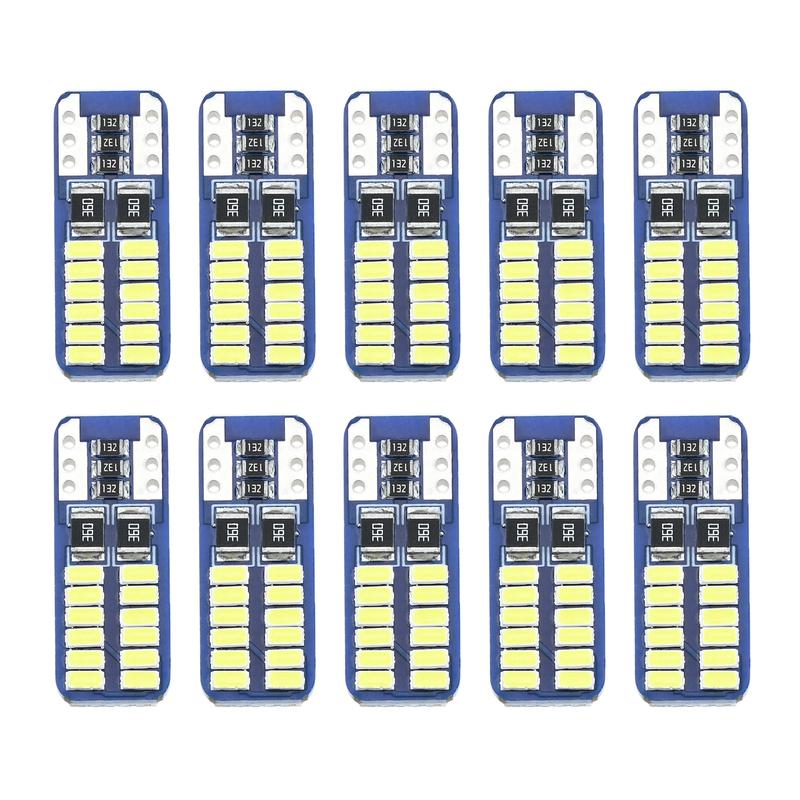 10Pcs White Light Width Indicator T10 24smd 4014 License Plate Light,Car KED Signal Light,For Car Clearance/License Plate Light
10Pcs White Light Width Indicator T10 24smd 4014 License Plate Light,Car KED Signal Light,For Car Clearance/License Plate Light