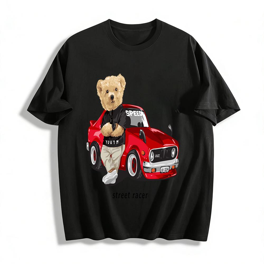 Street Racer Bear Print Trendy Loose Casual Tee For Teens Pure cotton T-shirt XXS
Street Racer Bear Print Trendy Loose Casual Tee For Teens Pure cotton T-shirt XXS