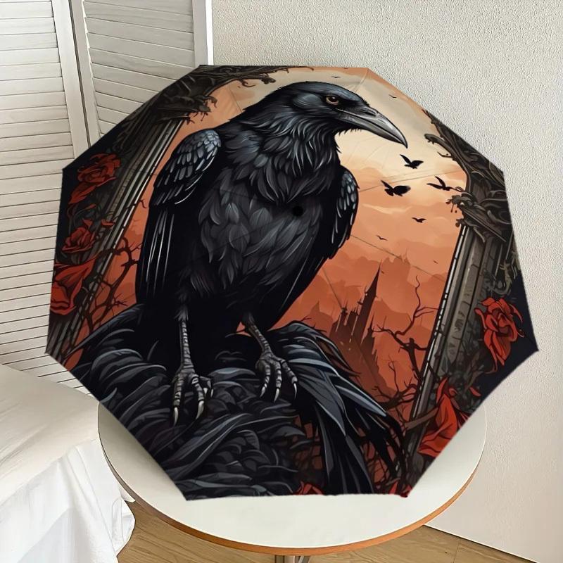 1pc Raven with Gothic Castle Background Umbrella with Plastic Handle,Suitable for All Seasons Home Travel Outdoor UmbrellaDD282
1pc Raven with Gothic Castle Background Umbrella with Plastic Handle,Suitable for All Seasons Home Travel Outdoor UmbrellaDD282