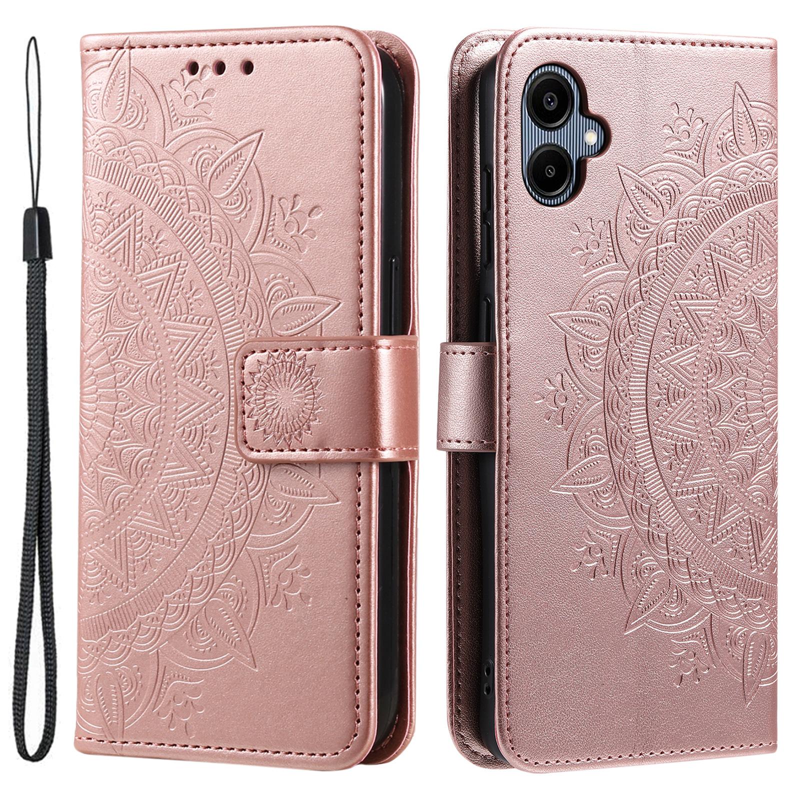 For Samsung Galaxy A07 Stand Case Imprinted Totem PU Leather Wallet Phone Cover with Wrist Strap Rose Gold
For Samsung Galaxy A07 Stand Case Imprinted Totem PU Leather Wallet Phone Cover with Wrist Strap Rose Gold