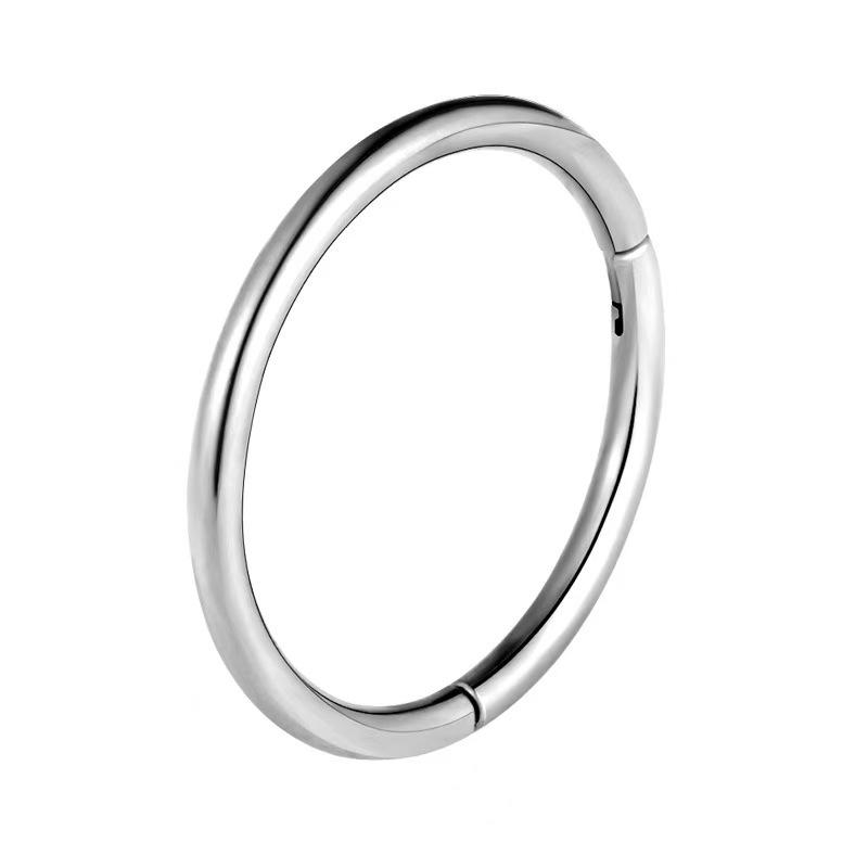 316L Stainless Steel & Titanium Alloy Seamless Hinged Nose, Lip & Earring Jewelry 1.2*6mm (1 piece)
316L Stainless Steel & Titanium Alloy Seamless Hinged Nose, Lip & Earring Jewelry 1.2*6mm (1 piece)