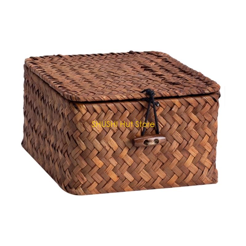 Natural Fiber Lidded Container For Candy Storage Household Organization Tool D57B
Natural Fiber Lidded Container For Candy Storage Household Organization Tool D57B