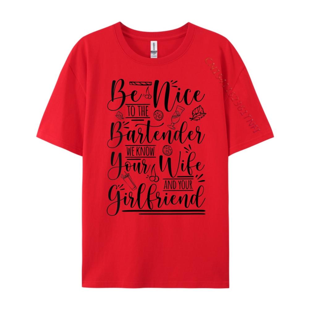 Womens Be Nice To The Bartender A For Bartenders Printed T-Shirt Luxury Clothes Unisex S
Womens Be Nice To The Bartender A For Bartenders Printed T-Shirt Luxury Clothes Unisex S