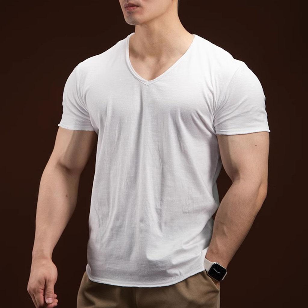 Men s V - Neck Cotton T - Shirt, Slim Fit, Pure Color, Short Sleeve for Fitness & Casual S
Men s V - Neck Cotton T - Shirt, Slim Fit, Pure Color, Short Sleeve for Fitness & Casual S