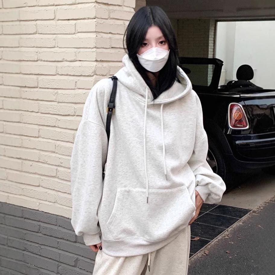 Women s American Retro Fleece-Lined Hooded Sweatshirt - Autumn/Winter Thick Loose Pullover L
Women s American Retro Fleece-Lined Hooded Sweatshirt - Autumn/Winter Thick Loose Pullover L